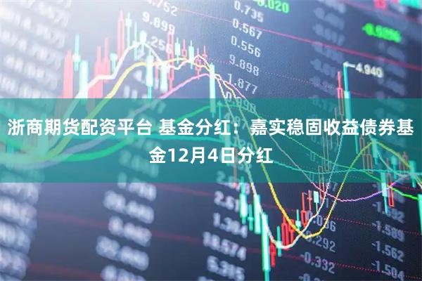 浙商期货配资平台 基金分红：嘉实稳固收益债券基金12月4日分红