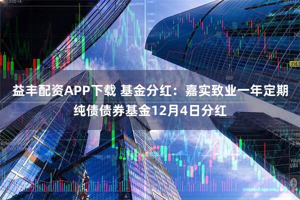 益丰配资APP下载 基金分红：嘉实致业一年定期纯债债券基金12月4日分红